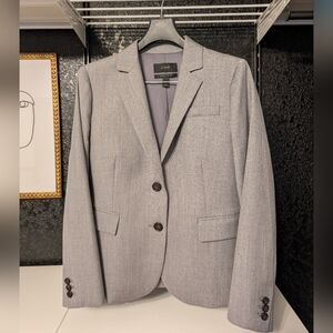 J. Crew Super 120's Italian Wool Women's Skirt Suit 10P Gray